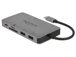 Delock 87735 - USB 3.2 Hub - 2x USB-C 2x USB-A HDMI VGA RJ45 SD
