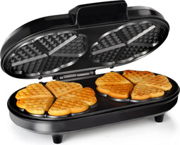Tristar WF-2120 - Wafelijzer 1200W - 10 hartvormige wafels - Aluminium