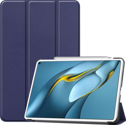 Huawei MatePad Pro 10.8 (2021) - Tri-Fold Book Case - Volledige bescherming - Donker Blauw
