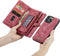 Caseme - vintage 2 in 1 portemonnee hoes - Geschikt voor iPhone 13 Pro Max - Rood