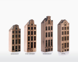 Amsterdamse Grachtenpanden (set van 4) – Groot
