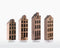 Amsterdamse Grachtenpanden (set van 4) – Groot