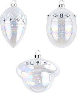 Alessi transparante kerstballen set Drie wijzen