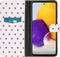iMoshion Hoesje Geschikt voor Samsung Galaxy A72 Hoesje Met Pasjeshouder - iMoshion Design Softcase Bookcase - Wit / Zwart / Hearts Allover White