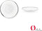 VTWonen Set van 4 Ontbijtborden - Porselein - Wit/Zilver (set van 4)