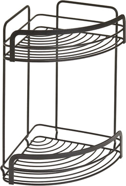 Metaltex - Doucherek - Badkamerrek - Zonder Boren - Matzwart - 20x20x30cm - Plakhaken apart verkrijgbaar