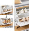 SoBuy FSR191-WN - Schoenenbank - Opbergruimte met klep en kussen - Wit