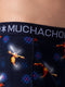 Muchachomalo Heren Boxershorts - 3-Pack - Normale Lengte - XL - Print/Blauw/Zwart (3-pack)