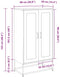 vidaXL - Hoge - kast - 68x39x123 - cm - staal - mosterdgeel