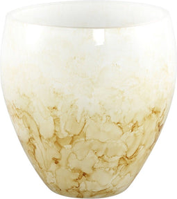 PTMD Urish Windlicht - 16 x 16 x 15 cm - Glas - Geel