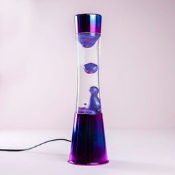 Fisura Lavalamp - Iriserend - Met Metallic Paarse Lava
