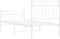 vidaXL - Bedframe - met - hoofd- - en - voeteneinde - metaal - wit - 75x190 - cm