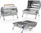 BBQ Collection draagbare houtskoolbarbecue - uitklapbaar - 42x29,5x37cm - zilver