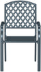 vidaXL - Tuinstoelen - 4 - stuks - Stapelbaar - Antraciet - Staal