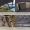tectake® Zonne eiland Santorini II - Loungebed 2 Personen - Multifunctioneel Ligbed met Zonnescherm - Naturel