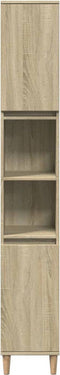vidaXL - Badkamerkast - 30x30x190 - cm - bewerkt - hout - sonoma - eikenkleurig