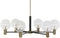 Plafondlamp DKD Home Decor 83 x 83 x 128 cm Kristal Zwart Gouden Metaal 9 W