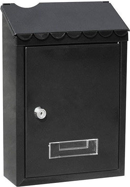 Brievenbus EDM Standard 21 x 6 x 30 cm Zwart Staal