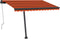 vidaXL - Luifel - automatisch - met - LED - windsensor - 350x250 - cm - oranje - bruin