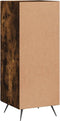 vidaXL - Dressoir - 34,5x34x90 - cm - bewerkt - hout - gerookt - eiken