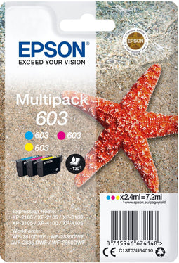 Epson 603 - Inktcartridge - Origineel - Multicolour Cyaan/Magenta/Geel (3 stuks)