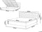 METZ - Bed met opbergruimte - Lichtgrijs - 180 x 200 cm - Polyester