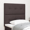 vidaXL - Hoofdbord - Knopen - Tufted - Donkerbruin - 80 - cm - Stof
