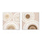 Schilderij Home ESPRIT Wit Beige Cirkels Scandinavisch 80 x 3 x 80 cm (2 Stuks)