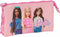Etui, Schooletui, Pennenhouder, Organizer met 3 Compartimenten - Barbie Girl Power - Mattel 22 x 12 x 3 cm