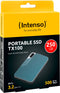 Intenso TX100 - Externe SSD 250GB - USB 3.2 Gen 1x1 tot 500 MB/s - Blauw Grijs