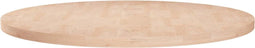 vidaXL - Tafelblad - rond - Ø70x2,5 - cm - onbehandeld - massief - eikenhout