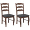 Eetkamerstoelen met kussens 2 stuks bruin massief hout rubber