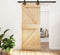 vidaXL - Schuifdeur - met - beslag - 85x210 - cm - massief - grenenhout