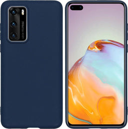 iMoshion Hoesje Geschikt voor Huawei P40 Hoesje Siliconen - iMoshion Color Backcover - Donkerblauw