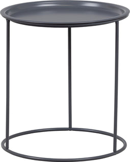 WOOOD Ivar Bijzettafel M - Metaal - Asphalt - 43x40x40