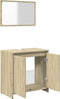 vidaXL - 2-delige - Badkamermeubelset - bewerkt - hout - sonoma - eikenkleurig