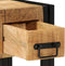 vidaXL - Bijzettafel - met - lade - Zwart - 30x30x40 - cm - Massief - mangohout
