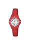 Q&Q V26A-001VY - Horloge - Sport - Analoog - Kinderen - Unisex - Plastic band - Rond - Kunststof - Cijfers - Rood - Wit - 10 ATM
