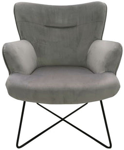 Armstoel DKD Home Decor Grijs Metaal 67 x 81 x 87 cm