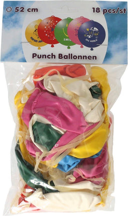 Boksballonnen zak a 18 stuks Ø45cm