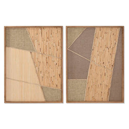 Schilderij Home ESPRIT Natuurlijk Scandinavisch 60 x 3 x 80 cm (2 Stuks)