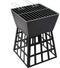 vidaXL - Vuurplaats - en - barbecue - 2-in-1 - 34x34x48 - cm - staal