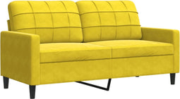 vidaXL - Tweezitsbank - 140 - cm - fluweel - geel
