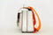 Own Stuff Lederen Boekentas Lagere school - Silver/Oranje rug