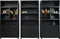 HSM Collection Wandkast 4 Vakken 105cm Zwart Mangohout/Mdf