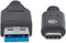 Manhattan 353373 - USB 3.1 Gen2 - 10 Gbit/s - 1 m Zwart