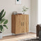 vidaXL - Dressoir - 69,5x34x90 - cm - bewerkt - hout - artisanaal - eikenkleur