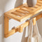 SoBuy FHK06-N - Wandkapstok - Houten Muurhanger met Plank & 6 Haken - Naturel