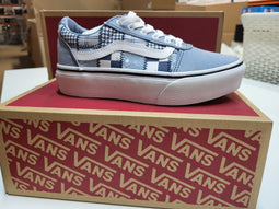 Vans Ward Platform - Sneakers - Patchwork Light Blue (maat 32)