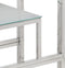 vidaXL - Wandtafel - roestvrijstaal - en - gehard - glas - zilverkleurig